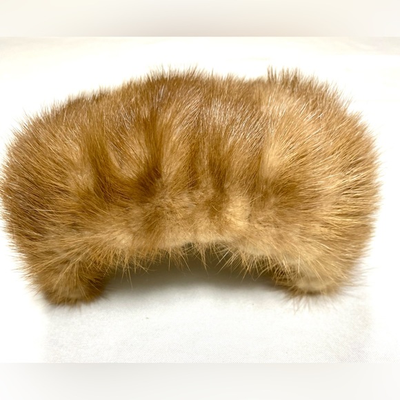 HAT Christine Original 1950s Mink Hat Vintage Headband Style Light brown Mink - Picture 3 of 12